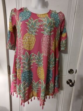 Simply Southern Pink Pineapple Print Tunic